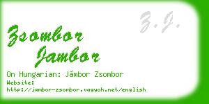 zsombor jambor business card
